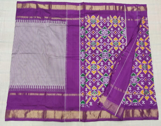 Pochampally ikkat pure pallu and blouse design saree