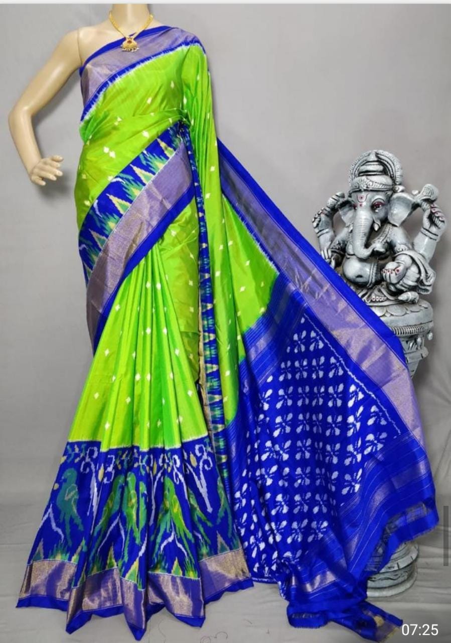 Pochampally ikkat pure pallu design saree